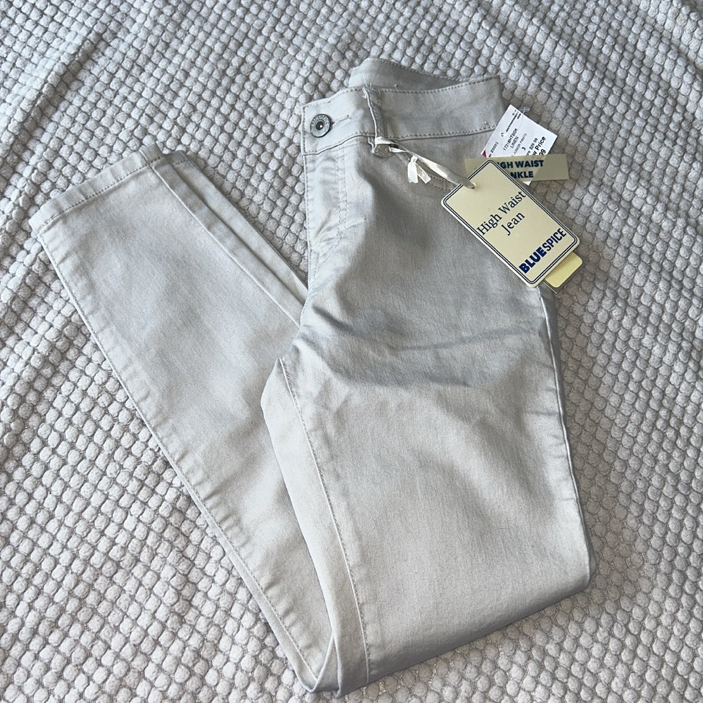 Blue Spice Cream High Rise Denim - Picture 2 of 5